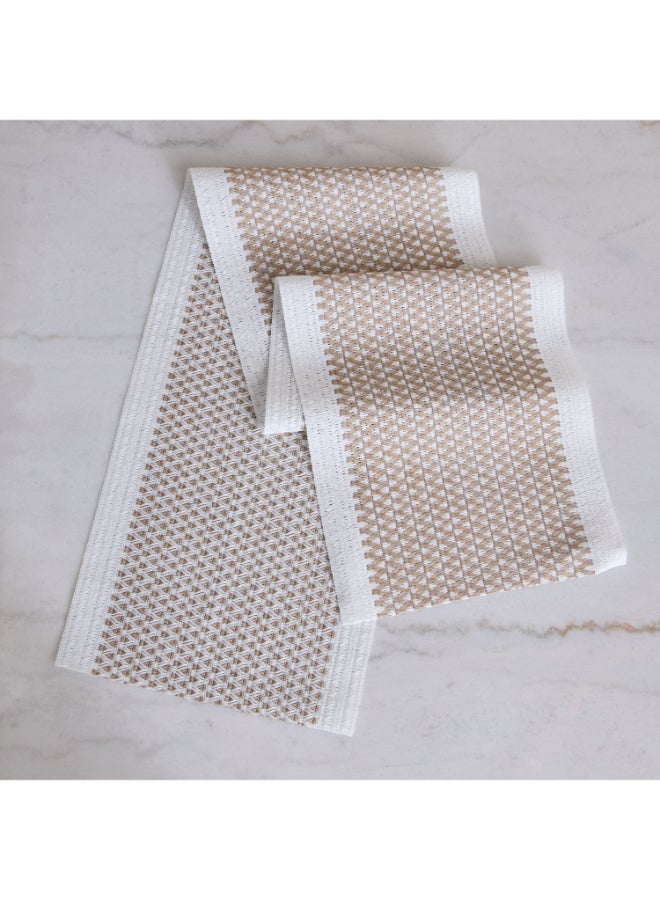 Home Box Tressa Table Runner in Beige - 30x150 cm - Image 3